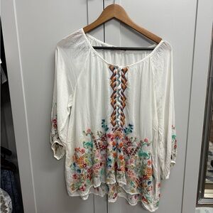 Johnny Was Embroidered top